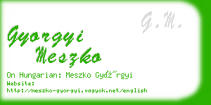 gyorgyi meszko business card